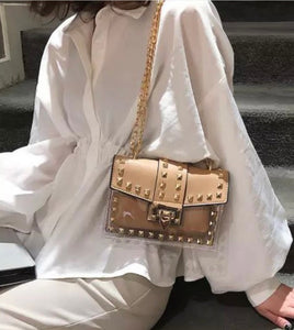 Chain Studded Crossover Bag